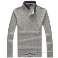 Comfortable Men's Long-sleeved Polo Shirt, Made of Cotton, Customized Designs are AcceptedNew